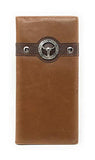 Texas West Men's Genuine Leather Longhorn Bifold Wallet in 3 Colors