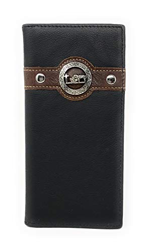 Texas West Men's Genuine Leather Praying Cowboy Bifold Wallet in 3 Colors