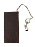 Genuine Leather Men's RFID Blocking Long Bifold Wallet in 2 colors, Extra Chain Strip.