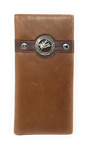 Texas West Men's Genuine Leather Rodeo Bifold Wallet in 3 Colors