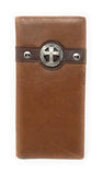 Texas West Men's Genuine Leather Cross Bifold Wallet in 3 Colors