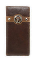 Texas West Men's Genuine Leather Longhorn Bifold Wallet in 3 Colors