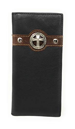 Texas West Men's Genuine Leather Cross Bifold Wallet in 3 Colors