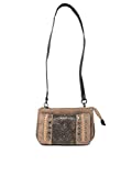 Western Rhinestone Embroidery Laser Cut Floral Wallet Crossbody 4 in 1 Clutch Bag Purse in 2 colors