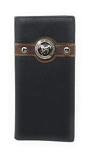 Texas West Men's Genuine Leather Horse Bifold Wallet in 3 Colors