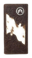 Premium Men's Cow Fur Cowhide Pistol Genuine Leather Bifold Wallet in 2 colors