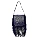 Western Genuine Leather Cowgirl Crossbody Messenger Fringe Laser Cut Purse Bag in 5 colors