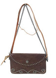 Western Genuine Leather Women's Crossbody Chian Bag/Purse in 2 colors (Coffee)