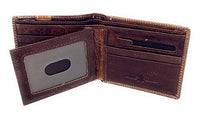Texas West Tooled Lone Star Genuine Glossy Leather Men's Wallet in 3 Colors
