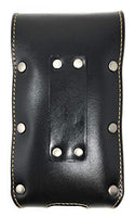 Texas West Western Cowboy Tooled Floral Leather Lone Star Concho Belt Loop Extra Large Cell Phone Holster Case (Black/Beige)