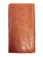 Western Men Ostrich Genuine Leather Praying Cowboy Long Cowhide Stud Bifold Wallet