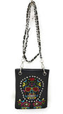 Premium Sugar Skull Mini Messenger Bags Purses in Multi-color