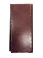 Premium Genuine Western Mens Embossed Basketweave Cowboy Long Wallet in Multi Emblem
