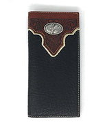 Texas West Premium Tooled Genuine Leather Bifold Wallet in Multi Emblem