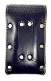 Western Cowboy Tooled Basketweave Leather Longhorn Concho Belt Loop Cellphone Holster Case in 2 Colors