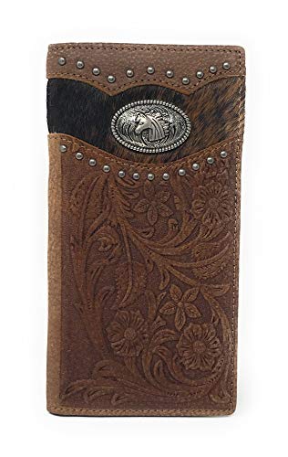 Premium Men's Cow Fur Cowhide Horse Genuine Leather Bifold Wallet in 2 colors