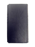 Western Mens Ostrich Genuine Leather Cross Long Cowhide Stud Bifold Wallet