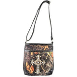 Western Camouflage Rhinestone Cross Womens Purse Cross Body Handbags Messenger