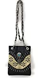 Premium Rhinestone Concho Feather Mini Messenger Bags Purses in Multi-color