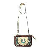 Western Rhinestone Embroidery Cross Horse Wallet Cross Body Clutch Bag Purse