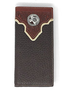 Texas West Premium Tooled Genuine Leather Bifold Wallet in Multi Emblem