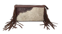 Handcrafted Genuine Leather Western Cowhide Women's Fringe Clutch Crossbody Bag