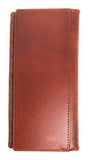 Western Men's Laser Cut Genuine Leather Praying Cowboy Long Bifold Wallet