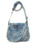 Texas West Rhinestone Studded Animal Print Crossbody Chain Strap Shoulder Bag In Multi Colors