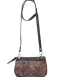 Western Feather Country Rhinestone Concho Laser Cut Wallet Cross Body Clutch Bag Purse