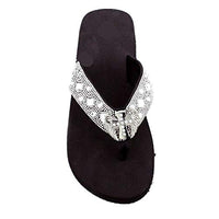 Premium Western Rhinestone Cross Angel Wings Blingbling Flip Flop