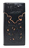 Western Genuine Leather Praying Cowboy Tooled Laser Cut Men's Long Bifold Wallet in 10 colors