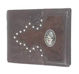 Western Genuine Tooled Leather Cowhide Rodeo Men's Bifold Short Wallet in 3 Colors