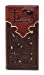 Western Genuine Leather Praying Cowboy Tooled Laser Cut Men's Long Bifold Wallet in 10 colors