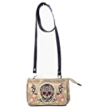 Western Rhinestone Embroidery Wallet Crossbody Clutch Bag Purse in Multi-Way