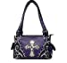 Premium Rhinestone Cross Cut Out Western Embroidered Concealed Carry Handbag in 5 colors