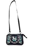 Western Rhinestone Embroidery Cross Horse Wallet Cross Body Clutch Bag Purse