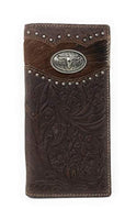 Premium Men's Cow Fur Cowhide Longhorn Genuine Leather Bifold Wallet in 2 colors