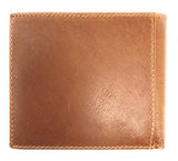 Western Genuine Leather Mens Metal Concho Cowboy Family Bifold Short Wallet in 3 colors
