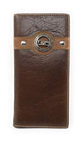 Texas West Men's Genuine Leather Praying Cowboy Bifold Wallet in 3 Colors