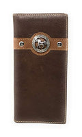 Texas West Men's Genuine Leather Horse Bifold Wallet in 3 Colors