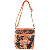 Western Camouflage Rhinestone Cross Womens Purse Cross Body Handbags Messenger