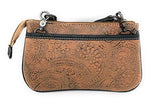 Western Rhinestone Embroidery Laser Cut Floral Wallet Crossbody 4 in 1 Clutch Bag Purse