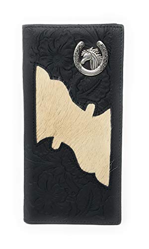 Premium Men's Cow Fur Cowhide Horse Genuine Leather Bifold Wallet in 2 colors
