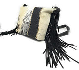 Premium Genuine Leather Concealed Carry Cowhide Fringe women's handbags purses in Black