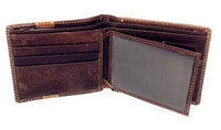 Texas West Tooled Lone Star Genuine Glossy Leather Men's Wallet in 3 Colors