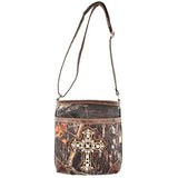 Western Camouflage Rhinestone Cross Womens Purse Cross Body Handbags Messenger