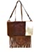 Handcraft Leather Western FloralTool Horse Cowhide Women Fringe Clutch Crossbody