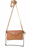 Western Genuine Leather Women's Crossbody Chian Bag/Purse in 2 colors (Coffee)