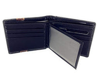 Texas West Tooled Lone Star Genuine Glossy Leather Men's Wallet in 3 Colors