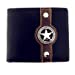 Texas West Tooled Lone Star Genuine Glossy Leather Men's Wallet in 3 Colors